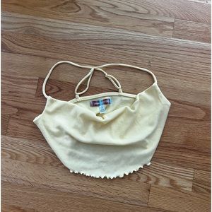 Yellow Urban Outfitters Cropped Tank